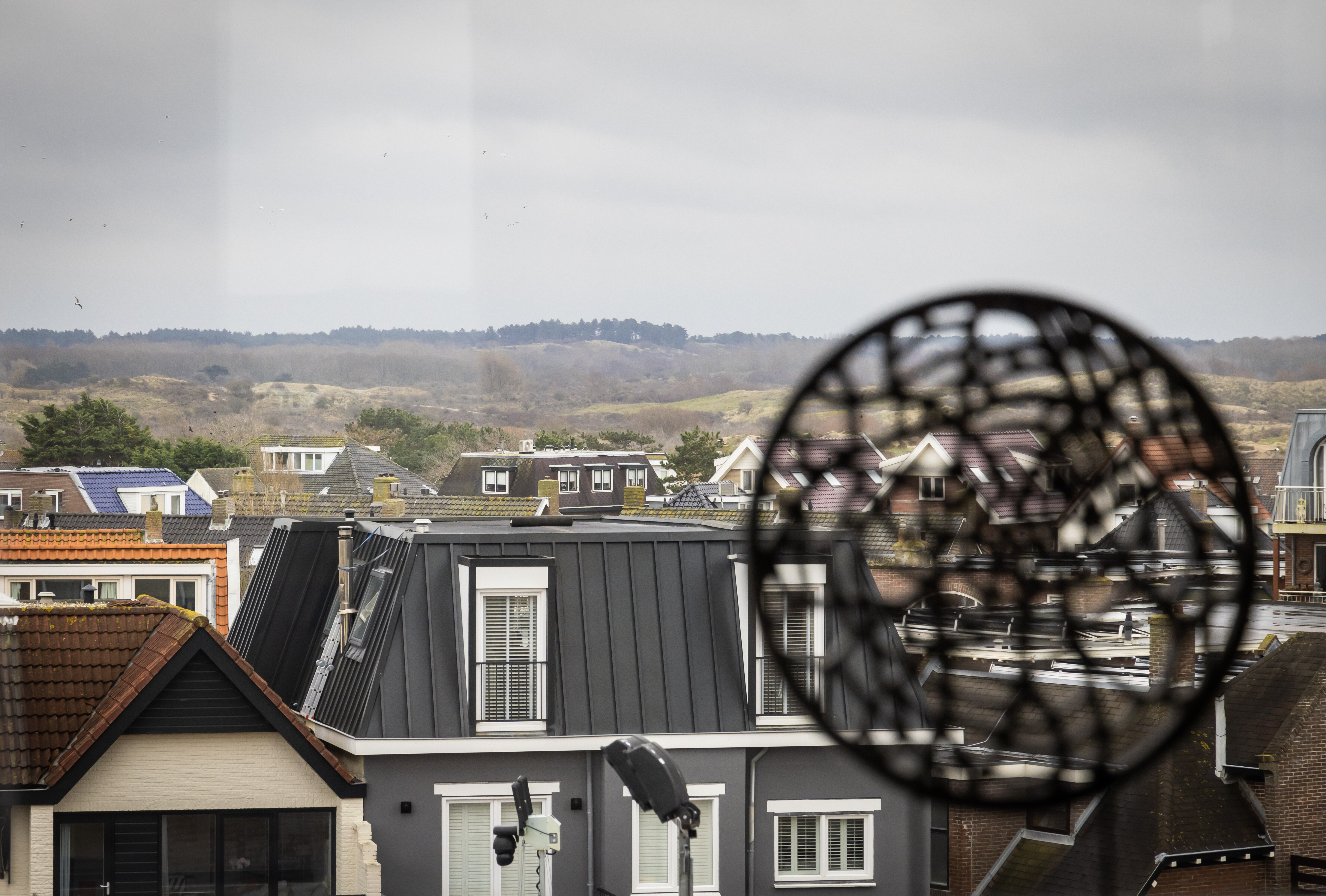 Uitzicht op de Zandvoortse duinen vanuit de studio